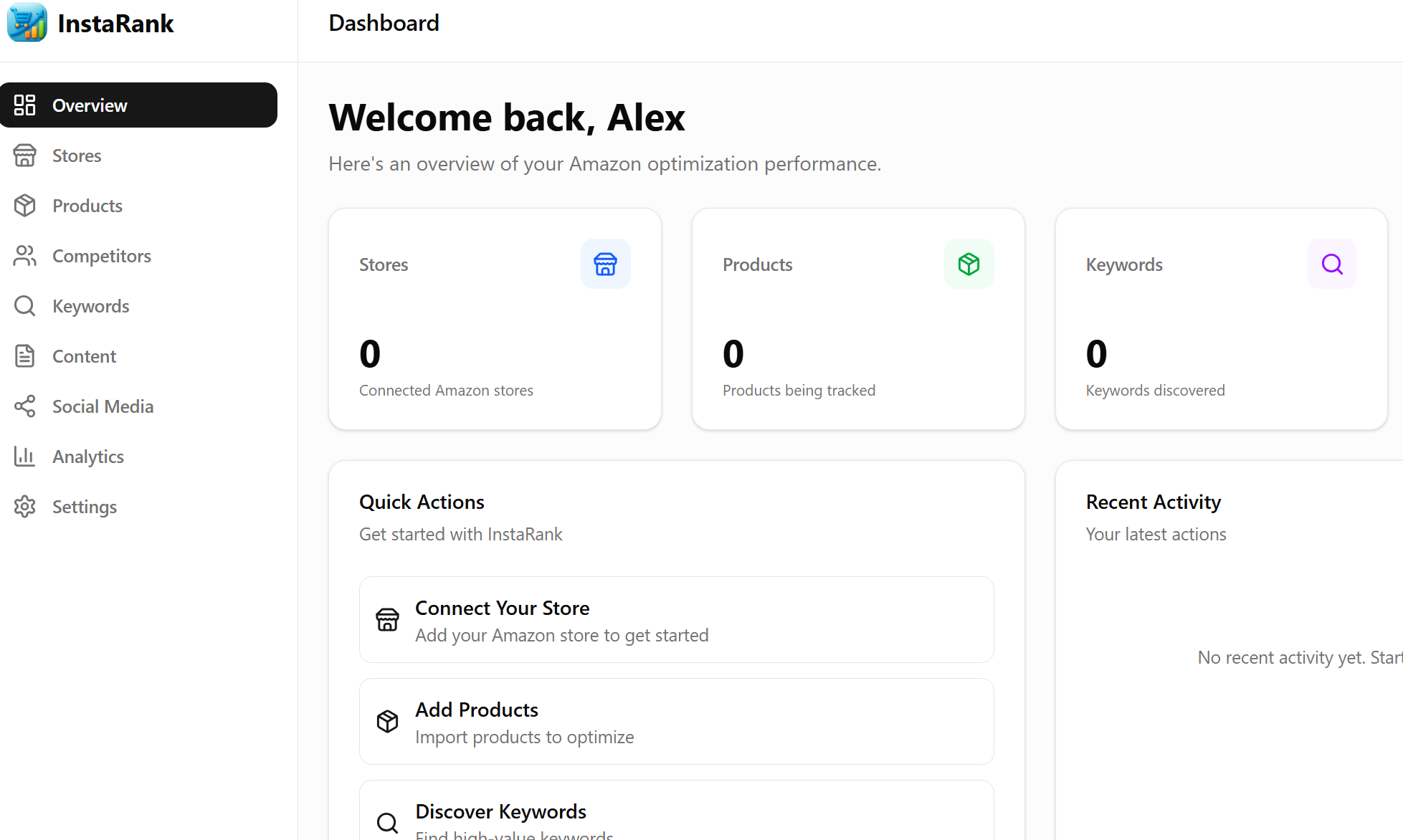 InstaRank Dashboard Preview